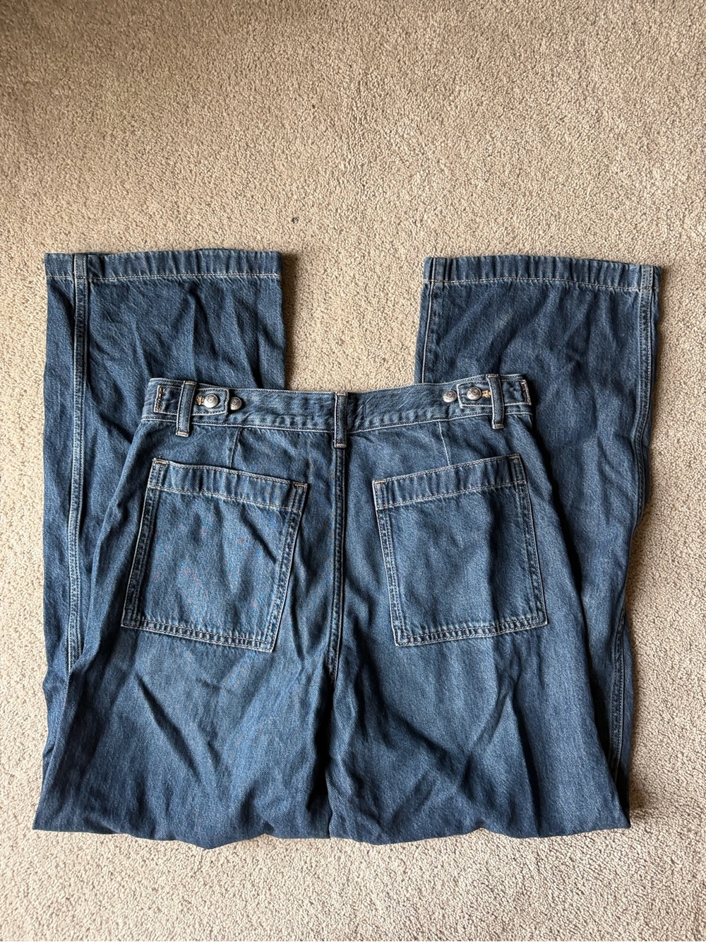 Madewell Straight-Leg Denim Jeans in Medium Blue - Picture 6 of 8